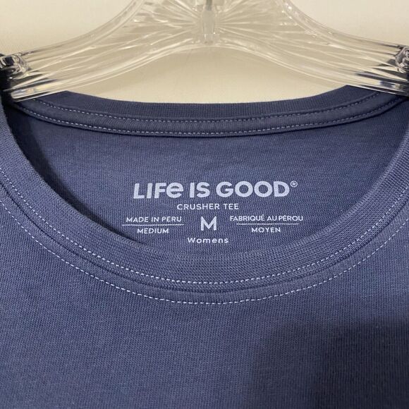 Life Is Good T Shirt Women’s M Blue Short Sleeve We Made It 2020 Pandemic - Picture 5 of 5